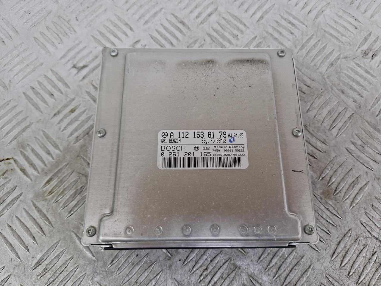 блок управления двигателем Mercedes-Benz Vito W639 2006, 3.2 л., M 112.951, бензин, АКПП, черный, задний привод, A1121538179, 0261201165 - фото №1