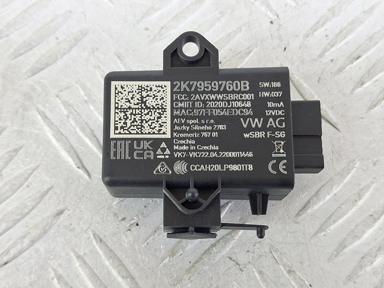 блок управления сиденьем Volkswagen Caddy 5 поколение 2022, бежевый, фургон, передний привод, 2K7959760B - фото №1