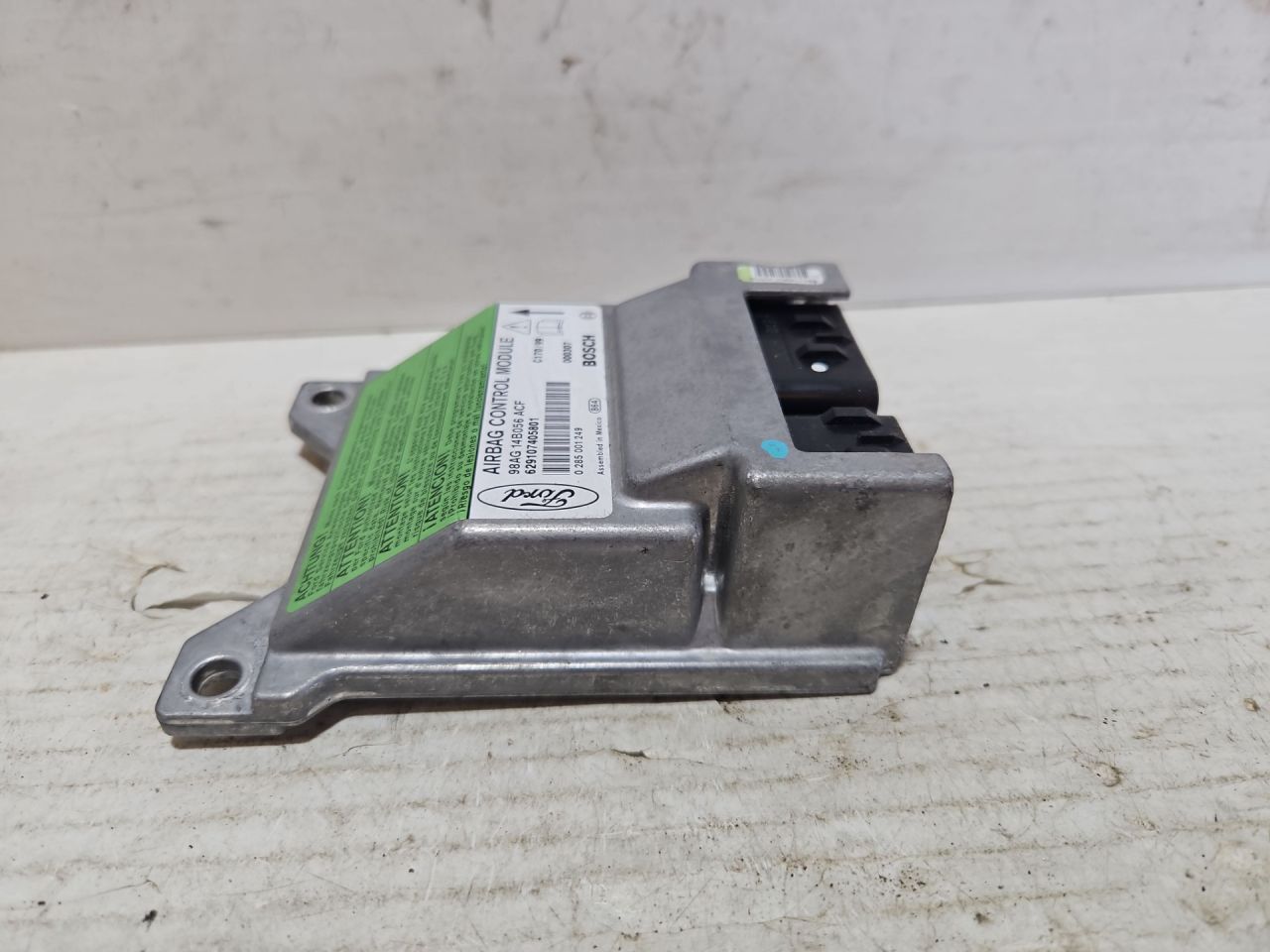 блок AirBag Ford Focus 1 поколение 2000, 1.4 л., FXDC, бензин, МКПП, серебро, хетчбэк 3 дв., передний привод, 0285001249, 98AG14B056ACF - фото №1