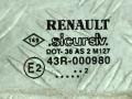 стекло двери задней правой Renault Megane 1 поколение [рестайлинг] (1999 - 2003), 1.4 л., K4J 710, бензин, МКПП, оливковый, хетчбэк 5 дв., передний привод - фото №6