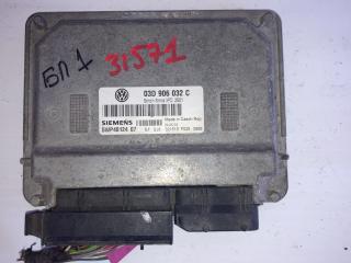 блок управления двигателем Volkswagen Polo 4 поколение 2004, 1.2 л., AWY, бензин, МКПП, черный, хетчбэк 3 дв., передний привод, 03D906031C, 5WP40124