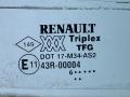 стекло двери передней правой Renault Megane 1 поколение BA0L 1996, 1.6 л., бензин, МКПП, синий, хетчбэк 5 дв., передний привод - фото №5