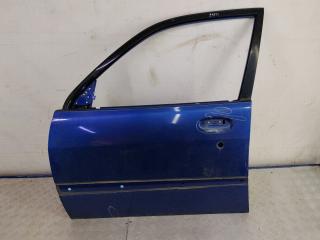 дверь передняя левая Daihatsu Sirion 1 поколение M100 [рестайлинг] (2001 - 2004), 1.0 л., EJ-DE, бензин, МКПП, синий, хетчбэк 5 дв., передний привод