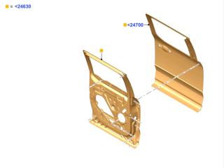 дверь задняя левая Ford F-350 5 поколение P708 2023, бензин, АКПП, PC3Z1624631