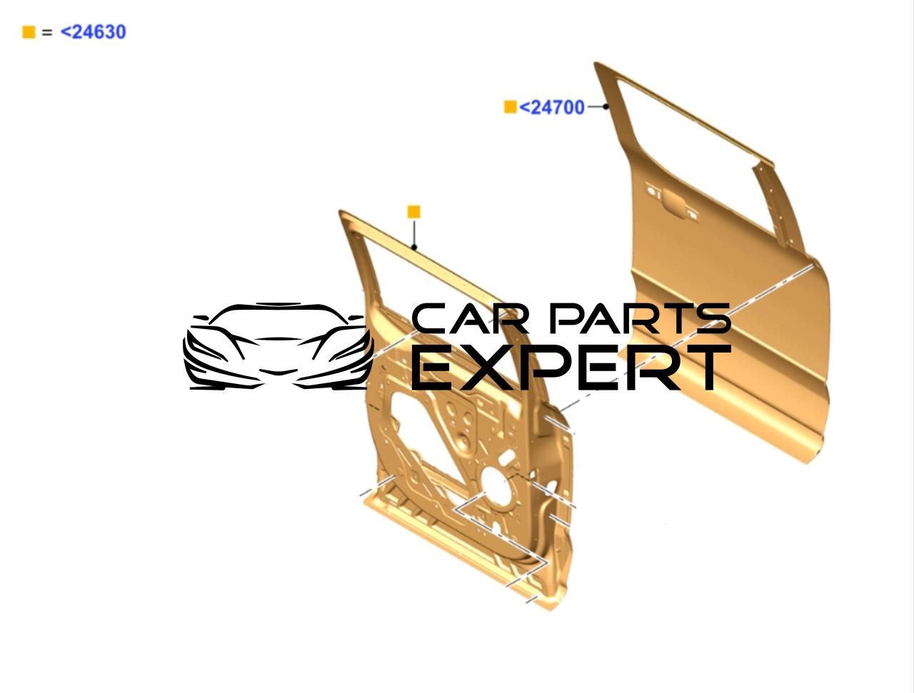 дверь задняя левая Ford F-350 5 поколение P708 2023, бензин, АКПП, PC3Z1624631 - фото №1