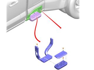 Подножка кабины Ford F-350 5 поколение P708 2023, бензин, АКПП, PC3Z2820041A