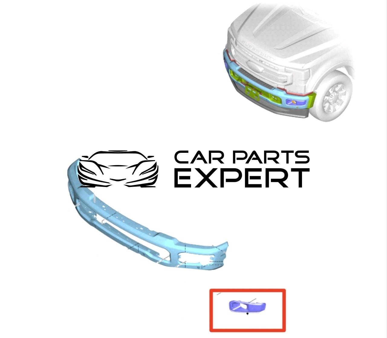 рамка фары противотуманной левой Ford F-350 5 поколение P708 2023, бензин, АКПП, PC3Z17C755CA - фото №1
