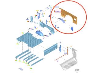 крыло заднее левое Ford F-350 5 поколение P708 2023, бензин, АКПП, PC3Z9627841B