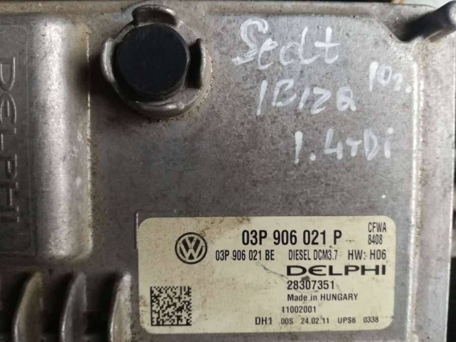 блок управления двигателем SEAT Ibiza 4 поколение 2010, 1.4 л., дизель, хетчбэк 5 дв. - фото №1