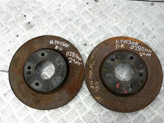 диск тормозной передний Hyundai Tucson 1 поколение 2007