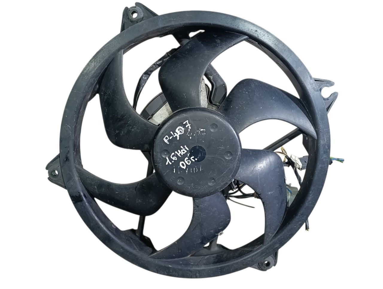 вентилятор радиатора Peugeot 407 1 поколение 2006, 1.6 л., дизель, 9656849780 - фото №1