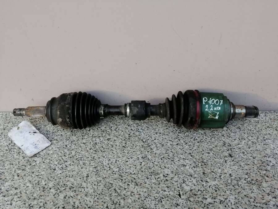 полуось передняя левая (приводной вал, ШРУС) Peugeot 4007 1 поколение 2008, 2.2 л., HDi, дизель - фото №1
