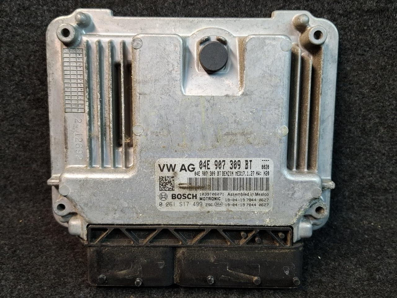 блок управления двигателем Volkswagen Jetta 7 поколение 2019, 1.4 л., бензин, АКПП, синий, седан, передний привод, 04E907309BT, 0261S17499 - фото №1