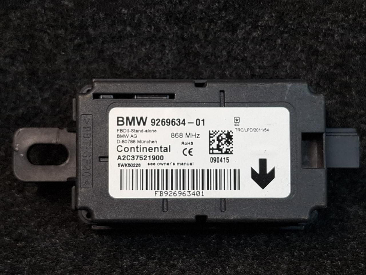 блок управления сигнализацией BMW X4 F26 2016, 2.0 л., дизель, АКПП, черный, 9269634-01 - фото №1