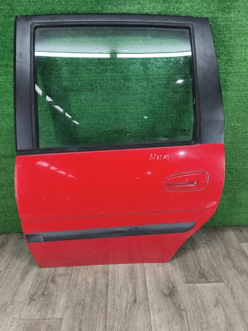 дверь задняя левая Hyundai Matrix 1 поколение 2005, красный - фото №1
