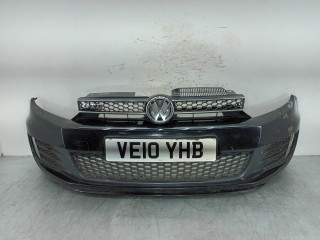 бампер передний Volkswagen Golf 6 поколение 2010, 2.0 л., TDi, CFGB, дизель, 6МКПП, чёрный, хетчбэк 3 дв., передний привод, 5K08072221T, 5G0807217AL
