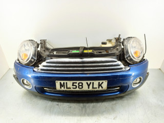 передняя часть (ноускат) Mini Cooper 2 поколение 2008, 1.4 л., i, N12 B14 A, бензин, 6МКПП, синий, хетчбэк 3 дв., передний привод, правый руль