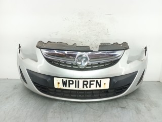 бампер передний Opel Corsa D [2-й рестайлинг] 2011, 1.2 л., i, A 12 XER, бензин, 5МКПП, серебристый, хетчбэк 5 дв., передний привод