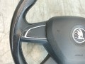 руль Skoda Octavia 3 поколение (A7) 2014, 1.6 л., TDi, CLHA, дизель, робот, хетчбэк 5 дв., передний привод, 5E0419091AACWD, 3T0880201F - фото №2
