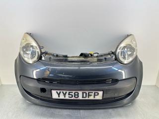 передняя часть (ноускат) Citroen C1 1 поколение [рестайлинг] 2008, 1.0 л., i, CFA (384F), бензин, 5МКПП, серый, хетчбэк 5 дв., передний привод, правый руль