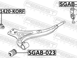 сайлентблок SsangYong Korando 1 поколение (1988 - 1996), SGAB021, 4454034002, 4454034001, 4453034002, 31200775, 4453034001, 4453134001, QF30D00112