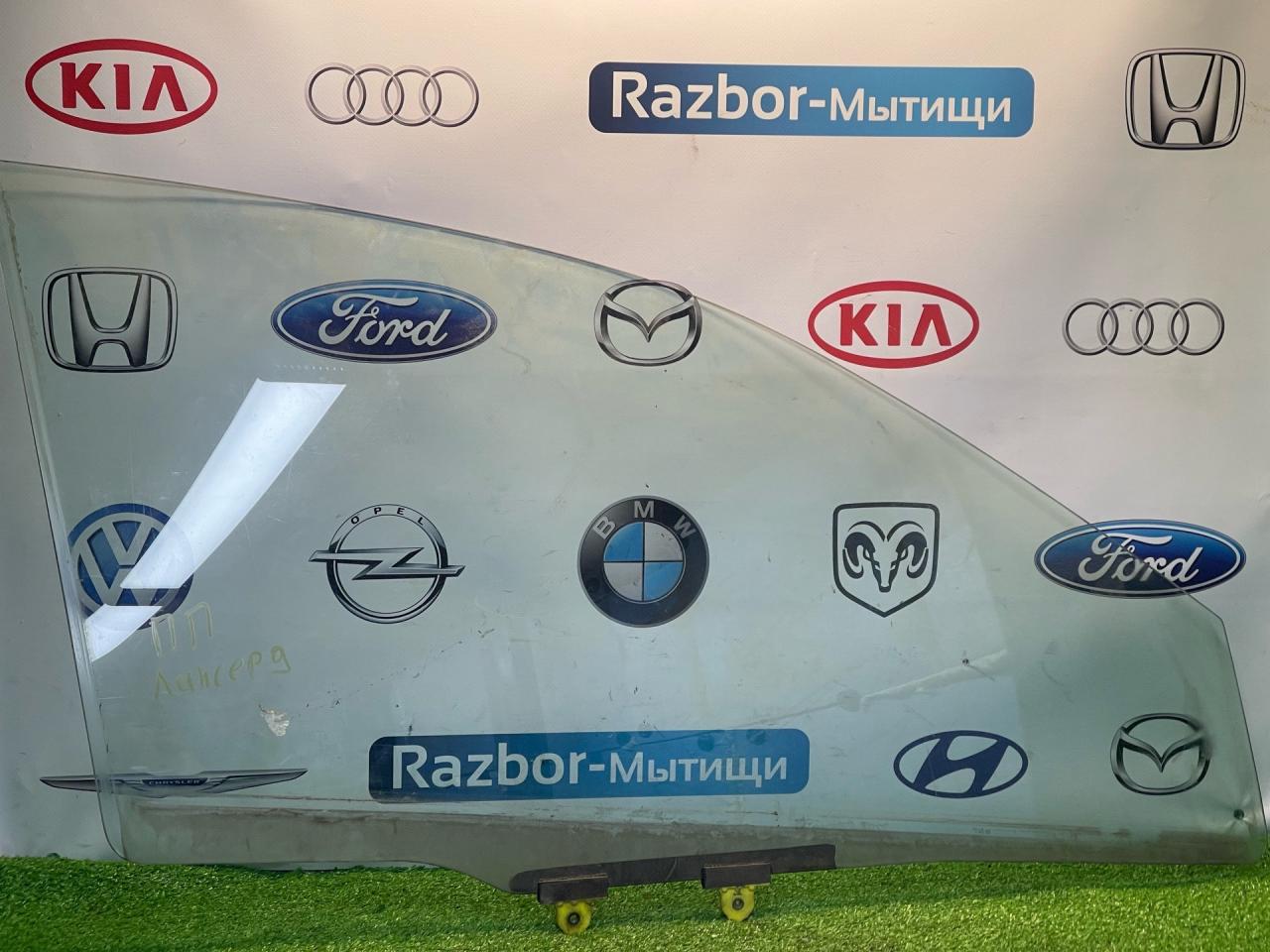 стекло двери передней правой Mitsubishi Lancer 9 поколение 2004, 1.6 л., 4G18, бензин, АКПП, пурпурный, седан, передний привод - фото №1