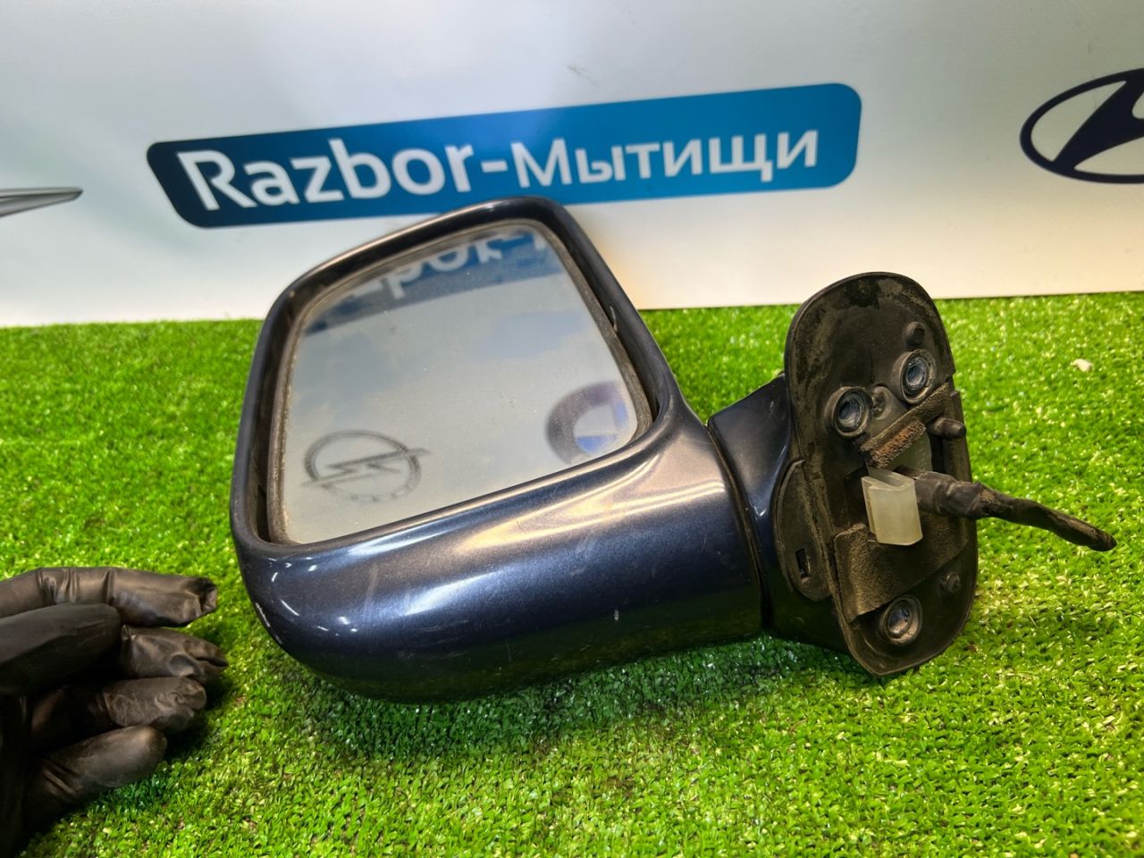 зеркало наружное правое Honda Odyssey 1 поколение RA4 1999, 2.3 л., F23A, бензин, АКПП, синий, полный привод, правый руль - фото №1