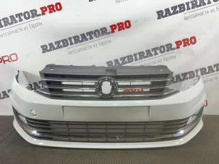 бампер передний Volkswagen Polo 5 поколение (2009 - 2015), 6RU807221A