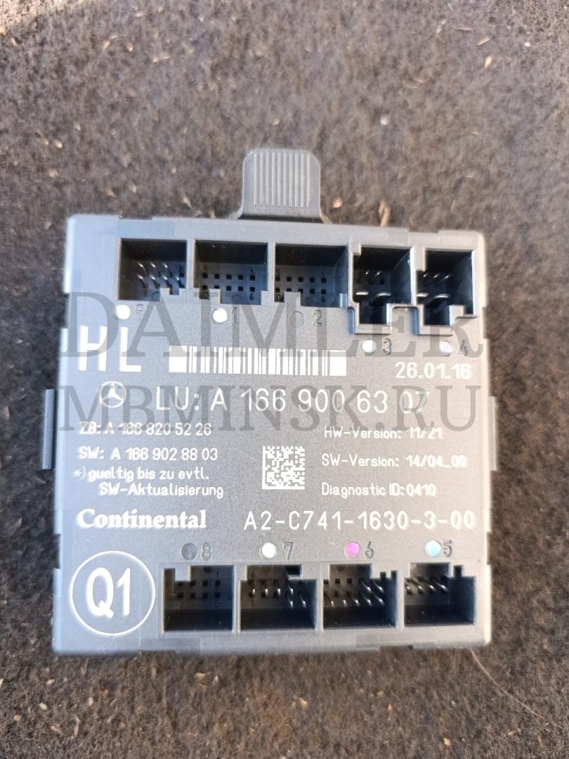 модуль управления двери Mercedes-Benz GLE W166 2016, 3.0 л., OM 642.826, дизель, АКПП, A1669006307 - фото №1