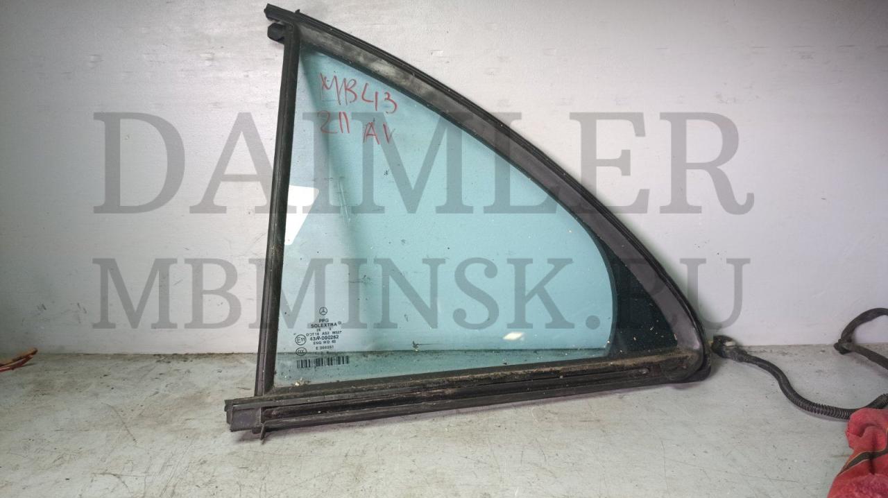 стекло двери задней левой Mercedes-Benz E-Класс W211/S211 2005, 3.0 л., OM 642.920, дизель, АКПП, серебро, седан, правый руль - фото №1