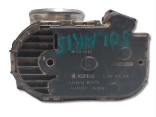 заслонка дроссельная Hyundai Solaris 1 поколение RB 2011, 1.4 л., G4FA, бензин, МКПП, серебристый, хетчбэк 5 дв., передний привод, 35100-2B150