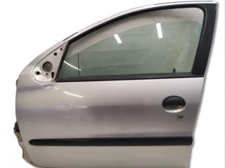 дверь передняя левая Peugeot 206 1 поколение [рестайлинг] 2A 2006, 1.4 л., KFW, бензин, МКПП, серебристый, хетчбэк 5 дв., передний привод