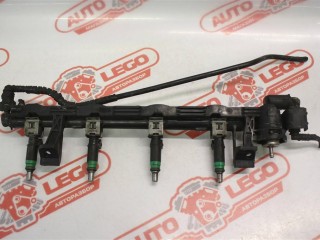 Рейка топливная (рампа) с форсунками Ford Fiesta 5 поколение [рестайлинг] AX 2007, 1.6 л., FYJA, бензин, МКПП, зеленый, хетчбэк 5 дв., передний привод, 5S6G9H487AA