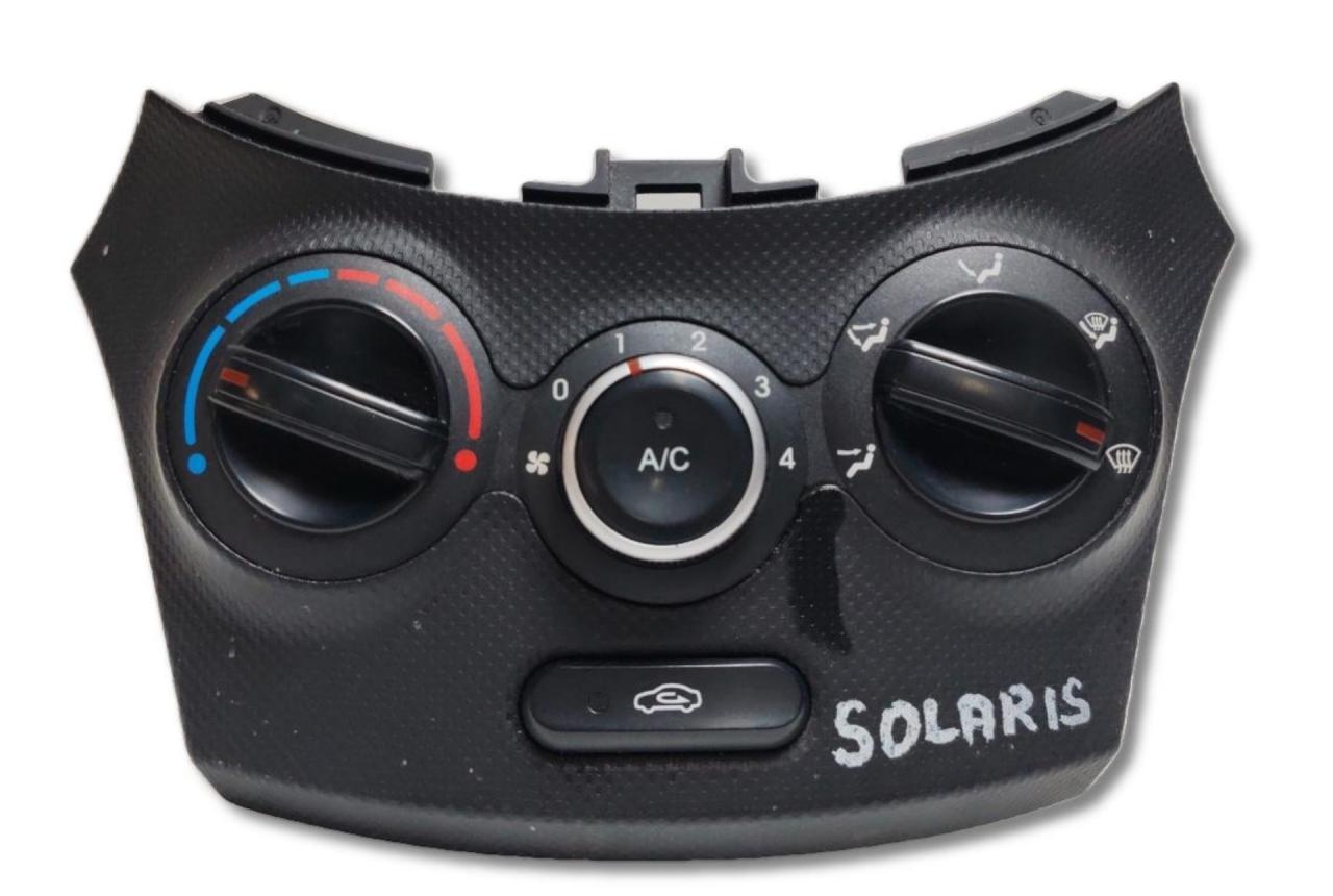 блок управления печки / климат-контроля Hyundai Solaris 1 поколение RB 2011, 1.4 л., G4FA, бензин, МКПП, серебристый, хетчбэк 5 дв., передний привод, 97250-1RXXX, 97250-4L040R - фото №1