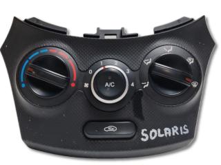 блок управления печки / климат-контроля Hyundai Solaris 1 поколение RB 2011, 1.4 л., G4FA, бензин, МКПП, серебристый, хетчбэк 5 дв., передний привод, 97250-1RXXX, 97250-4L040R