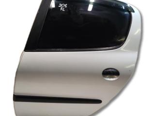 дверь задняя левая Peugeot 206 1 поколение [рестайлинг] 2A 2006, 1.4 л., KFW, бензин, МКПП, серебристый, хетчбэк 5 дв., передний привод