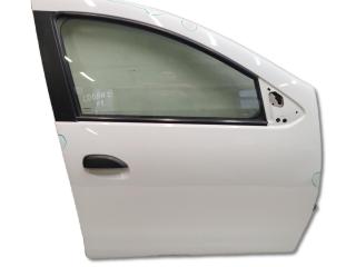 дверь передняя правая Renault Logan 2 поколение [рестайлинг] L8 2019, 1.6 л., K7M 812, бензин, МКПП, белый, седан, передний привод