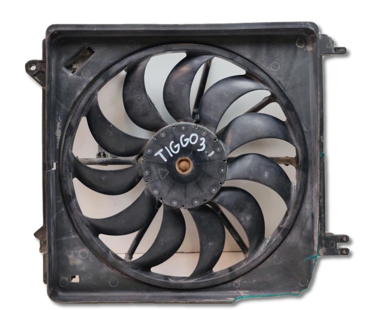 вентилятор радиатора Chery Tiggo 3 1 поколение 2017, 1.6 л., SQRE4G16, бензин, вариатор, белый, передний привод, T11-1308120BB - фото №1