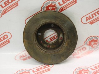 диск тормозной передний Hyundai Getz 1 поколение TB 2003, 1.3 л., G4EA, бензин, МКПП, красный, хетчбэк 5 дв., передний привод