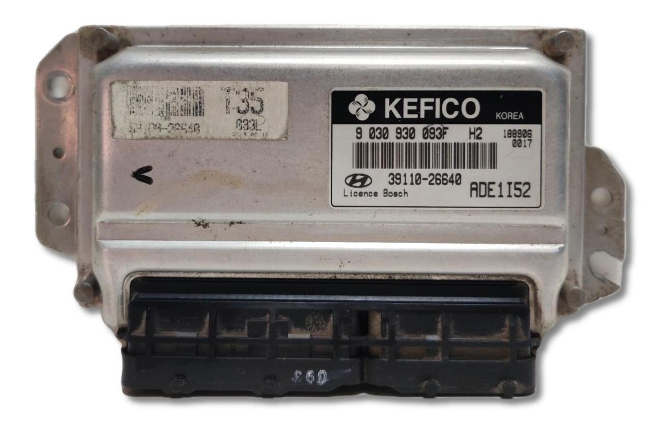 блок управления двигателем Hyundai Accent 2 поколение (LC) 2008, 1.5 л., бензин, МКПП, черный, седан, передний привод, 39110-26640 - фото №1