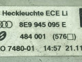 фонарь задний левый Audi A4 B7 2006, 2.0 л., BLB, дизель, 6МКПП, серый, универсал, передний привод, 8E9945095E, 184061L - фото №4