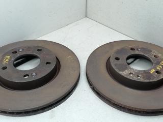 диски тормозные (комплект) Hyundai Tucson 1 поколение 2006, 2.0 л., CRDi, дизель, АКПП, чёрный, передний привод