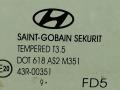стекло двери передней правой Hyundai i30 1 поколение 2010, 1.6 л., CRDi, дизель, 6МКПП, серебристый, хетчбэк 5 дв., передний привод - фото №2