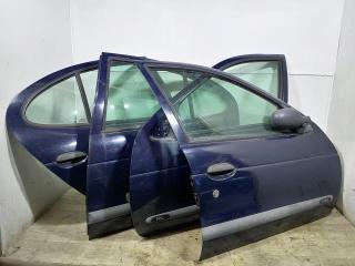 дверь передняя левая Renault Megane 1 поколение LA0E 1996, 1.4 л., i, E7J 764, бензин, 5МКПП, синий, седан, передний привод