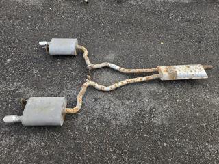 глушитель Ford Mustang 6 поколение S550 [рестайлинг] 2018, 2.3 л., бензин, АКПП, серебро, кабриолет, задний привод