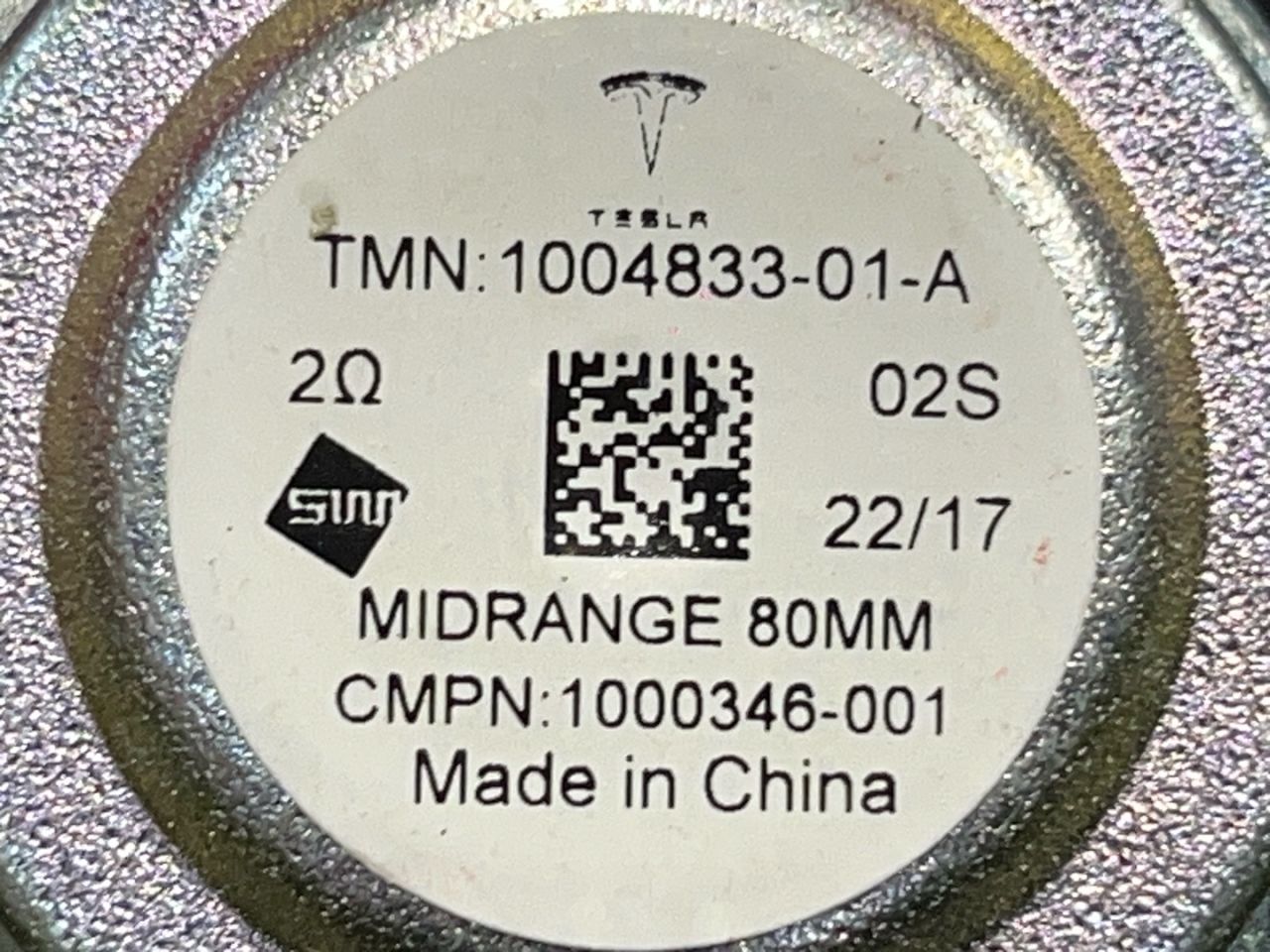 динамик торпедо Tesla Model X 1 поколение 2017, электро, белый, 1004833-01-A - фото №1