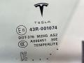 стекло двери передней левой Tesla Model S 1 поколение [рестайлинг] 2018, электро, седан, 43R001074 - фото №6