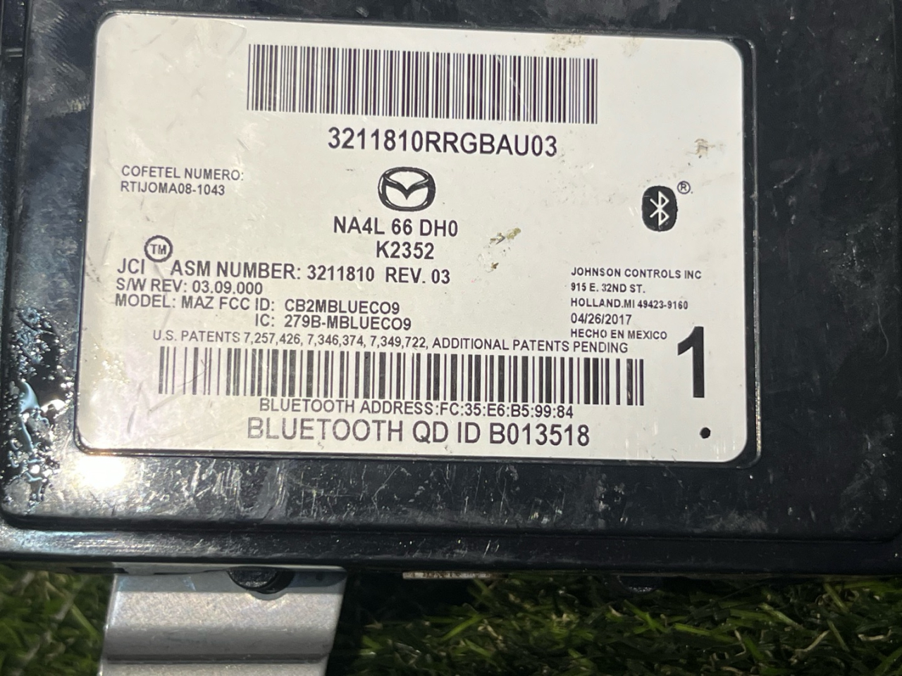 блок Bluetooth Fiat 124 2018, 1.4 л., бензин, МКПП, серы, родстер, задний привод, NA4L-66-DH0 - фото №1