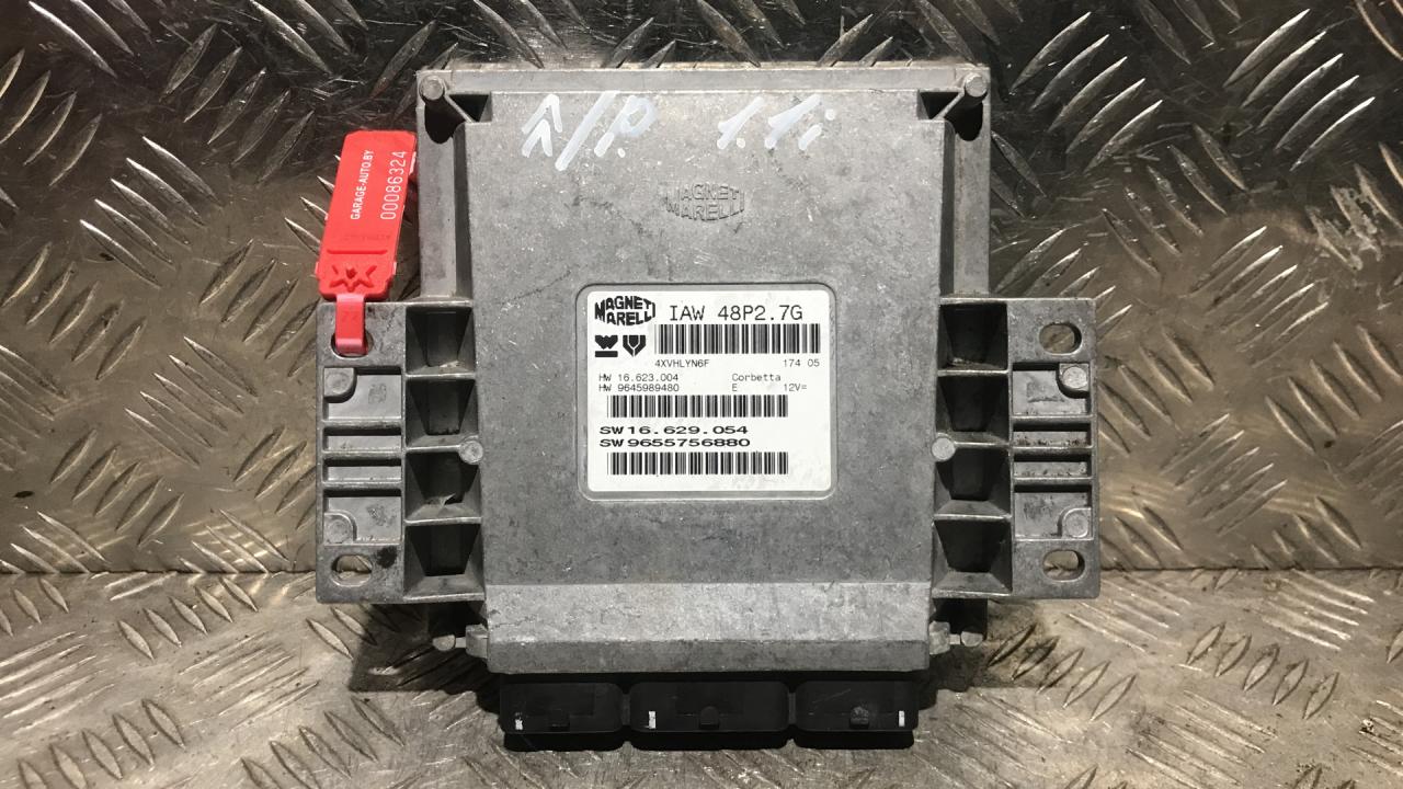 блок управления двигателем Citroen C2 1 поколение 2006, 1.1 л., бензин, МКПП, 48P2.7G, 16.623.004, 9645989480, 16.629.054, 9655756880 - фото №1