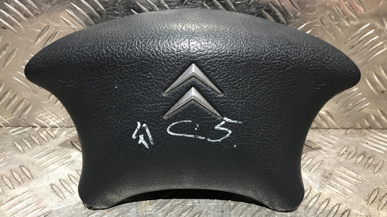 подушка безопасности водителя Citroen C5 1 поколение 2003, 2.0 л., дизель, МКПП, хетчбэк 5 дв., 96326381ZK - фото №1